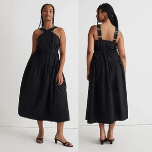 New! Madewell Poplin Halter Tiered Midi Dress nwt 18944